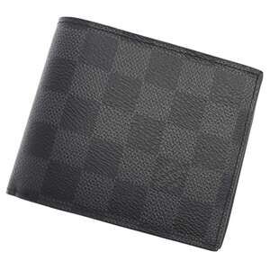 Louis Vuitton Bifold Wallet Graphite Black Portefeuille Amerigo NM